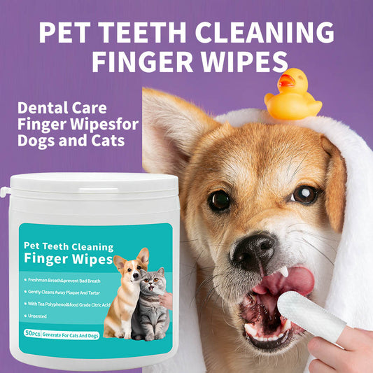 Pet Dental Care Finger Wipes