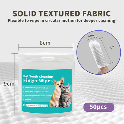 Pet Dental Care Finger Wipes