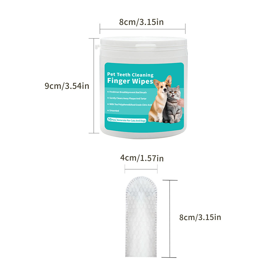 Pet Dental Care Finger Wipes